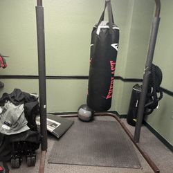 Punching Bag And Home Made Stand 