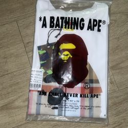 White Burberry Bape Shirt