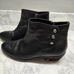 Sam Edelman Black Leather Booties