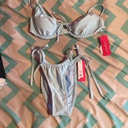 Bikini Set New With Tags Large Medium High Leg 