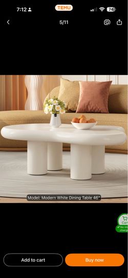 Brand New Sculptural Cloud Coffee Table – 46”