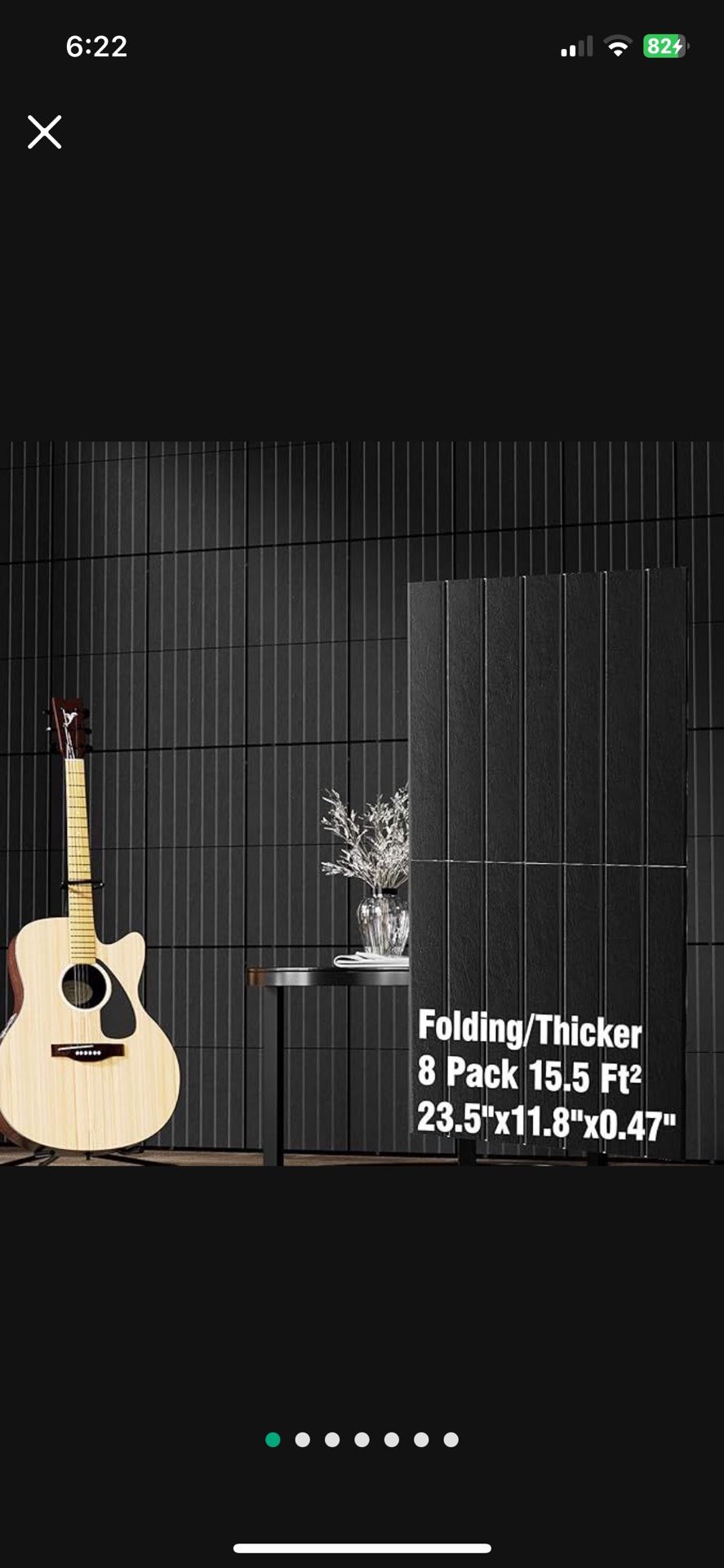 Brand New 8 Pack Self-Adhesive Fold Soundproof Wall Panels, 24 x 12 x 0.47 in Sound Proof Foam Panels for Walls, 1.2lb/ft³ High Density, Thicker 0.47i