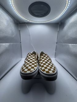 Vans slip on theory checkerboard size 4.5