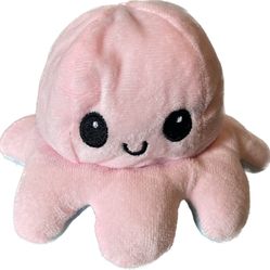 Reversible Plushie, Octopus, Pink & Blue Toy, For Girlfriends/Kids/Dog