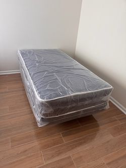 Twin mattress and box spring set (2pc - new) NEW KING-QUEEN-FULL-TWIN SIZE SETS MATTRESS AND BOX SPRING 