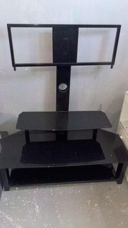 Tempered Black Glass tv stand