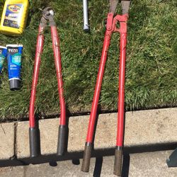 Bolt or cable cutter. Pipe or crescent wrench - each