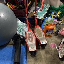 Two Razor Electric Scooters