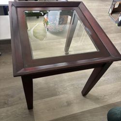 Glass & Wood Coffee Table