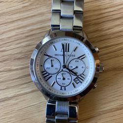 Michael Kors Silver Tone Mini Bradshaw Watch