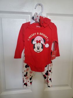 Minnie Mouse Christmas Baby Set