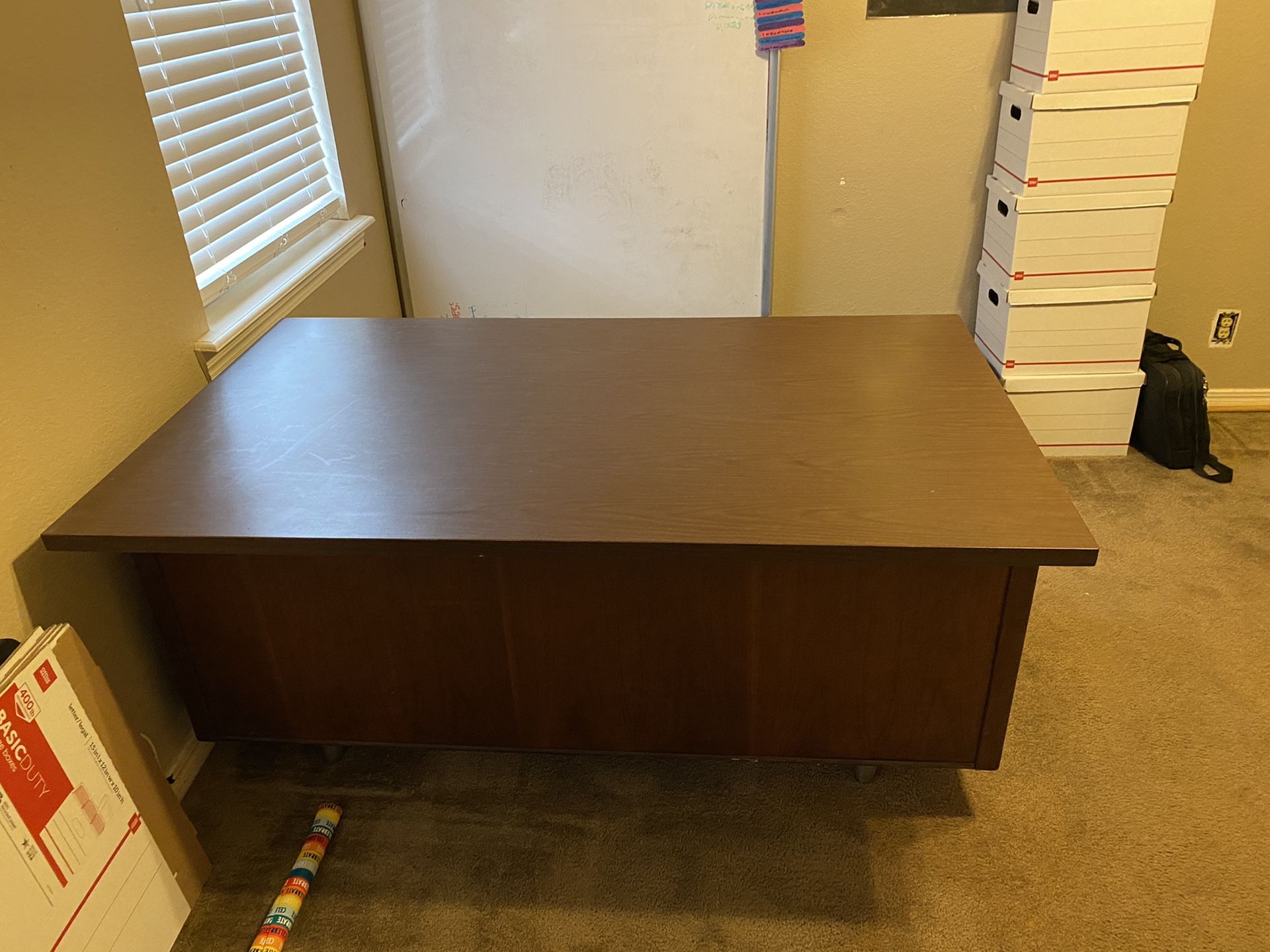 Solid wood desk