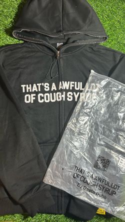 Awful Lot Of Cough Syrup Black hoodie Small
