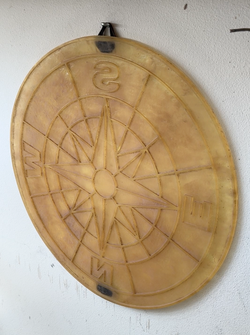 28-Inch Compass Rose Concrete Stamp (concrete contractors look here)