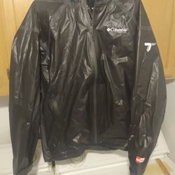 Columbia Sportswear Titanium Outdry Extreme Weatherproof Light Zip Rain Jacket Mens Large