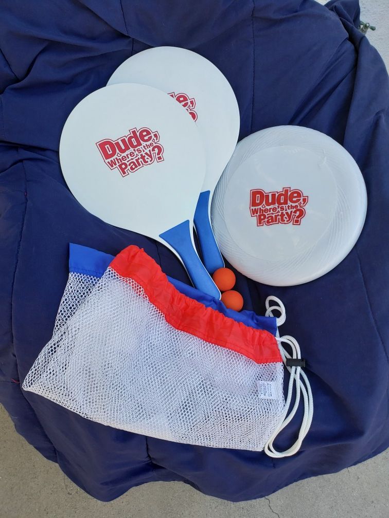 Paddle Ball Frisbee Set