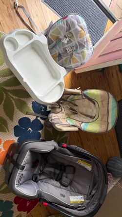 Fisher price  high chairs and Graco Click Connect car seat