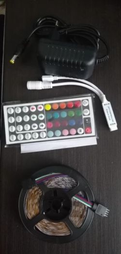 *Firm Price* 16.4 feet RGB LED Strip Light 5050 SMD Diode RGB Tape Waterproof Flexible LED Ribbon 30D/M With Remote Controller + DC12V Power Adapter