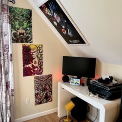 White Two Drawer Desk