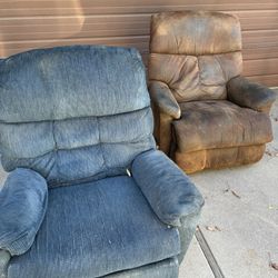 2 Used Recliners Perfect For A Man Cave. $15 For Both 