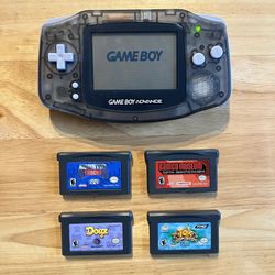 Nintendo Gameboy Advance and 4 Games