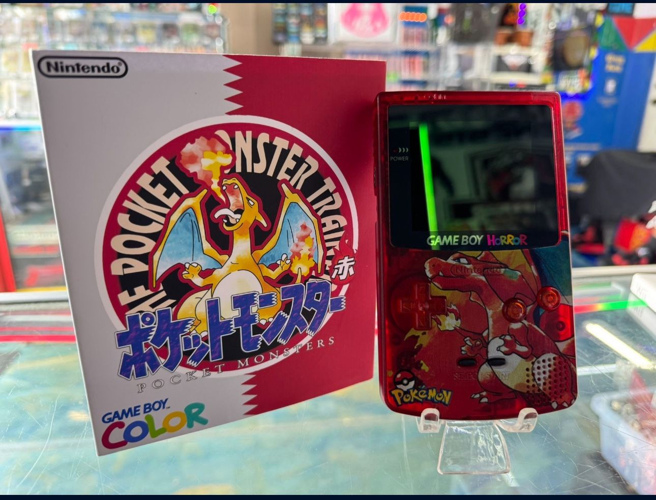 Custom Modded Gameboy Color *Charizard Edition* EVEN TRADE FOR A PS VITA