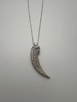 Silver Badger Claw Necklace
