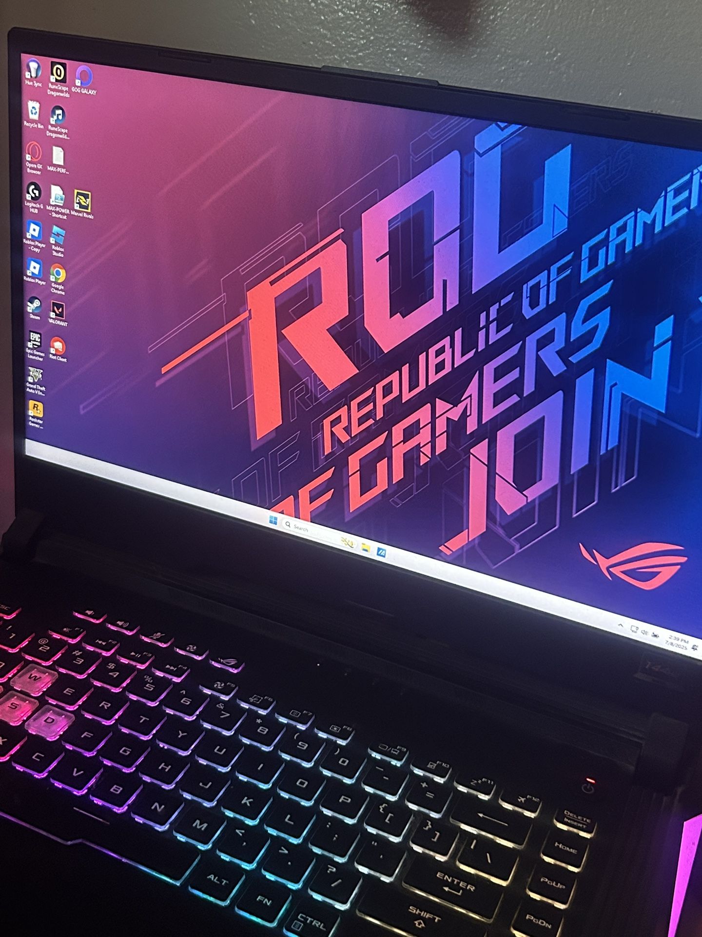 Asus Rog 2070 Gaming Laptop With Laptop Fan