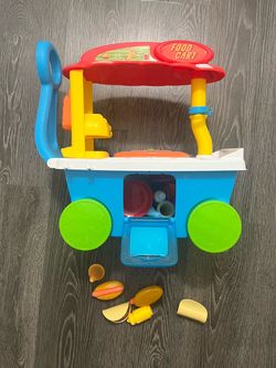 Clean Kid toy kitchen Connection Food Cart, 35 Pieces, Toddler Toys