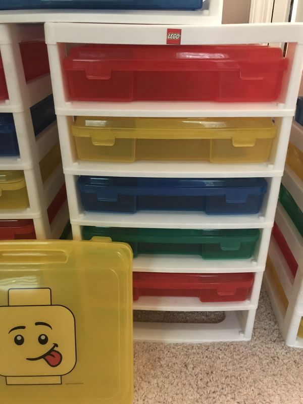 Lego 6 Case Workstation And Storage Unit With Base Plates For Lego 6 Case Workstation And Storage Unit With Base Plates For Building