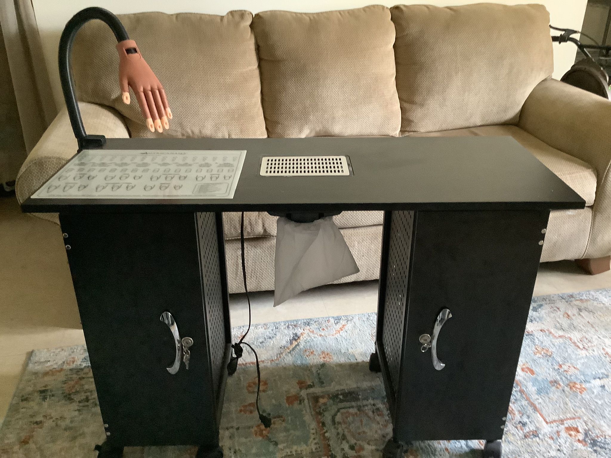 Nail Tech Table With Hand + Practice Mat