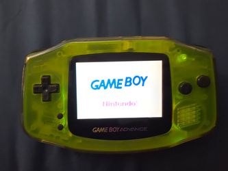 Nintendo Game Boy Advance Transparent Green IPS Screen MOD