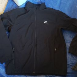 McDonald's Men's Medium Jacket Warm Zip up Light Coat