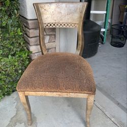French Provincial Vintage Dining Chairs Jacquard  Embossed - $50 Each   - 4 Available