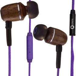 Onyx Noise Cancelling in-Ear Wired Headphones with Mic, 3.5mm Plug (Purple)