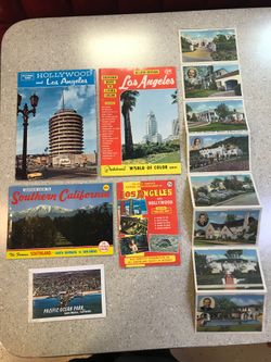 Vintage Hollywood and Los Angeles Tourist books