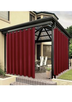 Outdoor Red Curtains