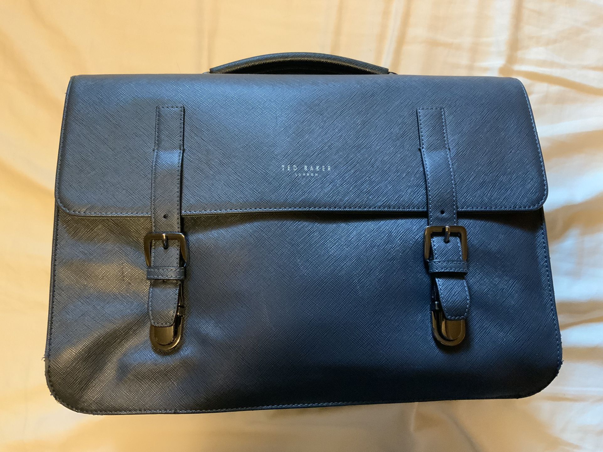 Ted Baker Leather Satchel Bag with Buckle Straps