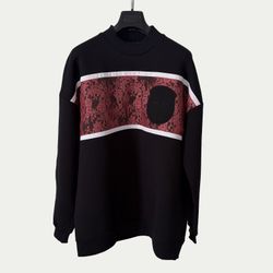 Astrid Andersen Lace Panel Crest Crewneck Sweatshirt M