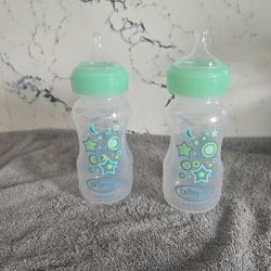 2- 9oz Wide Neck Dr. Browns Bottles 