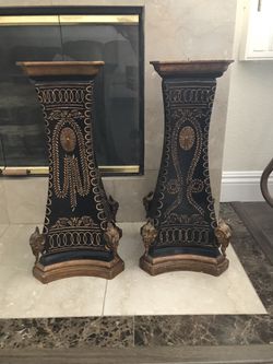 Gorgeous pair of huge candle holders