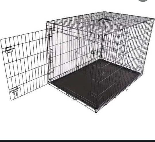 2 Large Dog Cages 1 door dog cage 36.5x23.2x24.7