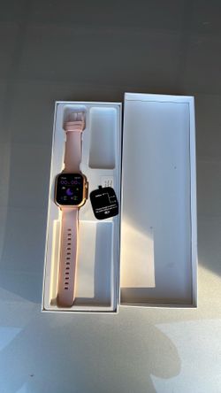 Pink band smart watch