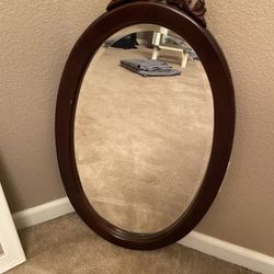 Cherrywood Oval mirror 