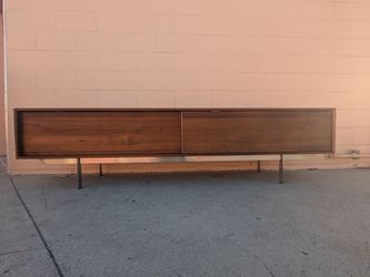 Mid-Century Modern Walnut Low Credenza