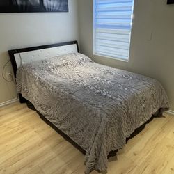 Full Size Bed Frame + Almost New Mattress – Excellent Condition