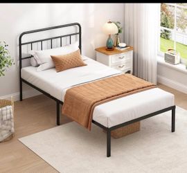NEW IN BOX Twin Bedframe with NEW Memory Foam Mattress