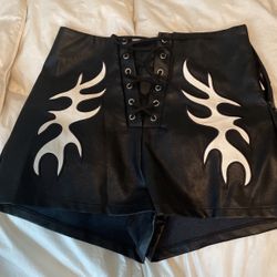 12th Tribe Leather Shorts 