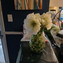 Green Mosaic Vase