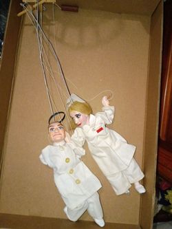 Dolls set of 2 puppet's